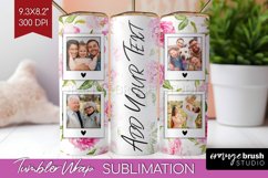 Retro Photo Tumbler PNG - Flowers Picture Tumbler Wrap Product Image 1
