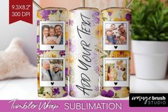 Retro Photo Tumbler PNG - Flowers Picture Tumbler Wrap Product Image 1
