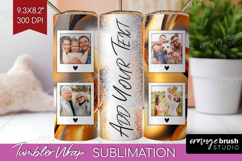 Rose Gold Photo Tumbler PNG - Abstract Picture Tumbler Wrap Product Image 1