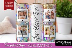 Stained Glass Photo Tumbler PNG - Flowers Picture Tumbler Product Image 1