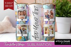 Stained Glass Photo Tumbler PNG - Flowers Picture Tumbler Product Image 1