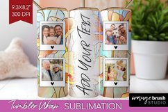 Stained Glass Photo Tumbler PNG - Flowers Picture Tumbler Product Image 1