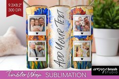 Stained Glass Photo Tumbler PNG - Flowers Picture Tumbler Product Image 1