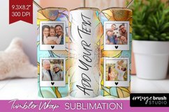 Stained Glass Photo Tumbler PNG - Flowers Picture Tumbler Product Image 1