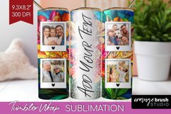 Stained Glass Photo Tumbler PNG - Flowers Picture Tumbler Product Image 1