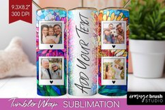 Stained Glass Photo Tumbler PNG - Flowers Picture Tumbler Product Image 1