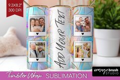 Stained Glass Photo Tumbler PNG - Flowers Picture Tumbler Product Image 1
