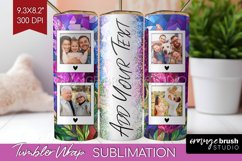 Stained Glass Photo Tumbler PNG - Flowers Picture Tumbler Product Image 1