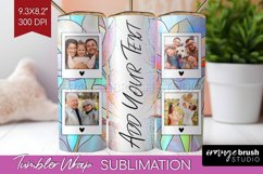 Stained Glass Photo Tumbler PNG - Flowers Picture Tumbler Product Image 1