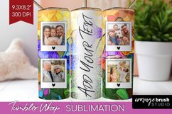 Stained Glass Photo Tumbler PNG - Flowers Picture Tumbler Product Image 1
