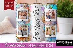 Stained Glass Photo Tumbler PNG - Flowers Picture Tumbler Product Image 1