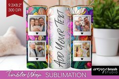 Stained Glass Photo Tumbler PNG - Flowers Picture Tumbler Product Image 1