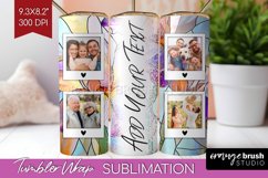 Stained Glass Photo Tumbler PNG - Flowers Picture Tumbler Product Image 1
