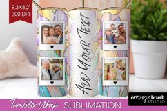 Stained Glass Photo Tumbler PNG - Flowers Picture Tumbler Product Image 1