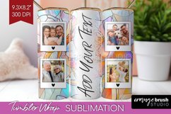 Stained Glass Photo Tumbler PNG - Flowers Picture Tumbler Product Image 1