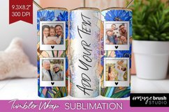 Stained Glass Photo Tumbler PNG - Flowers Picture Tumbler Product Image 1