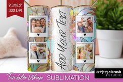 Stained Glass Photo Tumbler PNG - Flowers Picture Tumbler Product Image 1