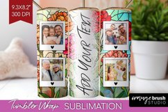 Stained Glass Photo Tumbler PNG - Flowers Picture Tumbler Product Image 1