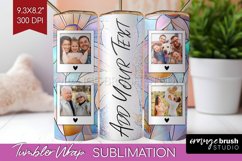 Stained Glass Photo Tumbler PNG - Flowers Picture Tumbler Product Image 1