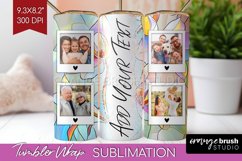 Stained Glass Photo Tumbler PNG - Flowers Picture Tumbler Product Image 1