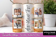 Photo Tumbler Wrap, Boho Family Frame Tumbler Sublimation Product Image 1