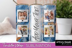 Photo Tumbler Wrap, Marble Family Frame Tumbler Sublimation Product Image 1