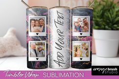 Photo Tumbler Wrap, Marble Family Frame Tumbler Sublimation Product Image 1