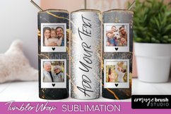 Photo Tumbler Wrap, Marble Family Frame Tumbler Sublimation Product Image 1