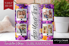 Retro Flowers Photo Tumbler PNG - Floral Picture Tumbler Product Image 1