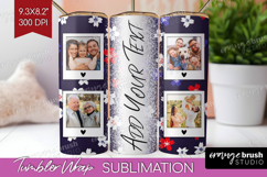 Retro Flowers Photo Tumbler PNG - Floral Picture Tumbler Product Image 1