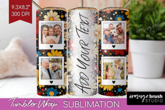 Retro Flowers Photo Tumbler PNG - Floral Picture Tumbler Product Image 1