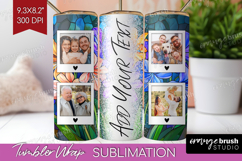 Stained Glass Photo Tumbler PNG - Flowers Picture Tumbler Product Image 1