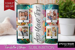 Stained Glass Photo Tumbler PNG - Flowers Picture Tumbler Product Image 1