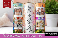 Stained Glass Photo Tumbler PNG - Flowers Picture Tumbler Product Image 1