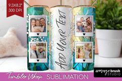 Stained Glass Photo Tumbler PNG - Flowers Picture Tumbler Product Image 1
