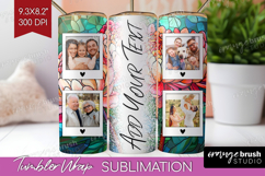 Stained Glass Photo Tumbler PNG - Flowers Picture Tumbler Product Image 1