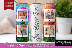 Stained Glass Photo Tumbler PNG - Flowers Picture Tumbler Product Image 1