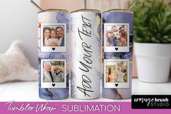 Photo Tumbler Wrap, Marble Family Frame Tumbler Sublimation Product Image 1