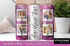 Photo Tumbler Wrap, Marble Family Frame Tumbler Sublimation Product Image 1