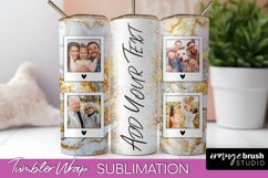 Photo Tumbler Wrap, Marble Family Frame Tumbler Sublimation Product Image 1