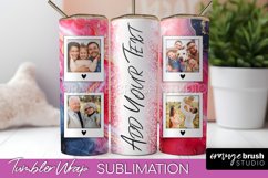 Photo Tumbler Wrap, Marble Family Frame Tumbler Sublimation Product Image 1