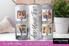 Photo Tumbler Wrap, Marble Family Frame Tumbler Sublimation Product Image 1