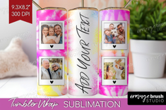 Tie Dye Photo Tumbler PNG - Rainbow Picture Tumbler Wrap Product Image 1