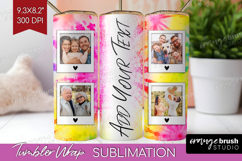 Tie Dye Photo Tumbler PNG - Rainbow Picture Tumbler Wrap Product Image 1