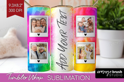 Tie Dye Photo Tumbler PNG - Rainbow Picture Tumbler Wrap Product Image 1