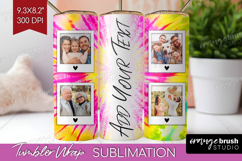 Tie Dye Photo Tumbler PNG - Rainbow Picture Tumbler Wrap Product Image 1