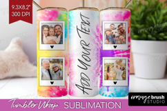 Tie Dye Photo Tumbler PNG - Rainbow Picture Tumbler Wrap Product Image 1