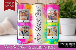 Tie Dye Photo Tumbler PNG - Rainbow Picture Tumbler Wrap Product Image 1