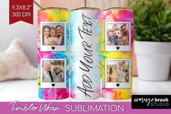 Tie Dye Photo Tumbler PNG - Rainbow Picture Tumbler Wrap Product Image 1