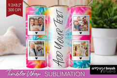 Tie Dye Photo Tumbler PNG - Rainbow Picture Tumbler Wrap Product Image 1